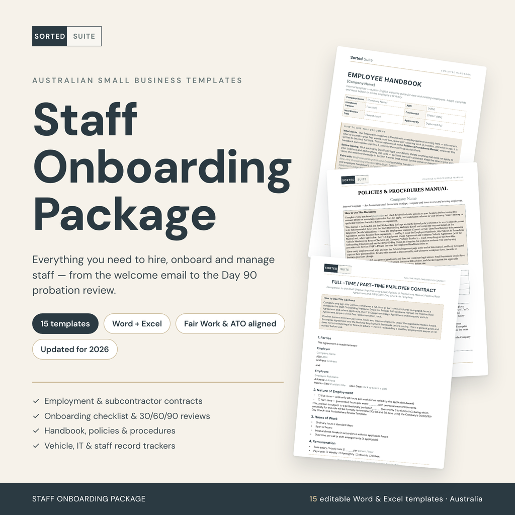 Staff Onboarding Package