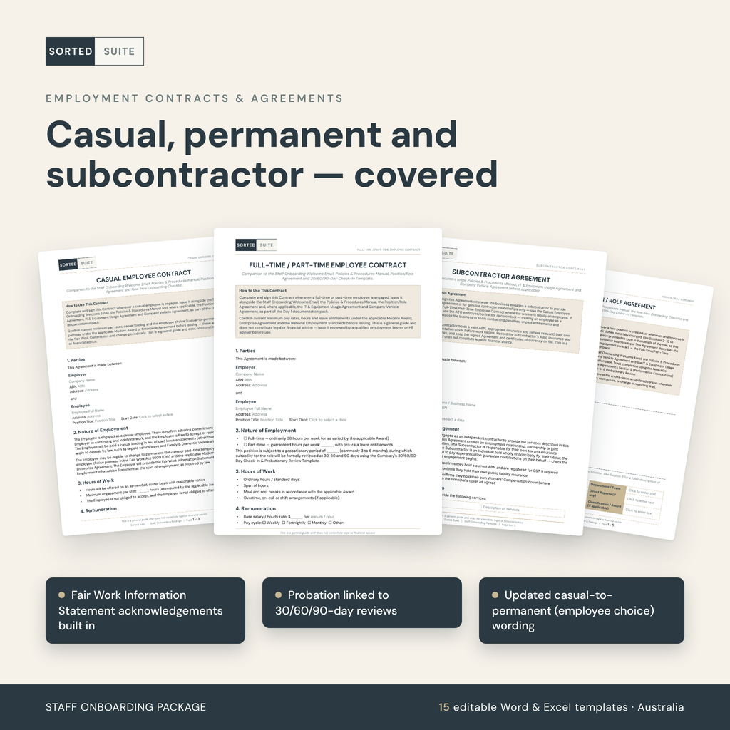 Staff Onboarding Package