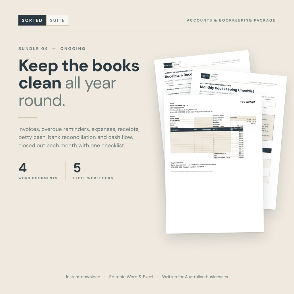 Accounts &amp; Bookkeeping Package