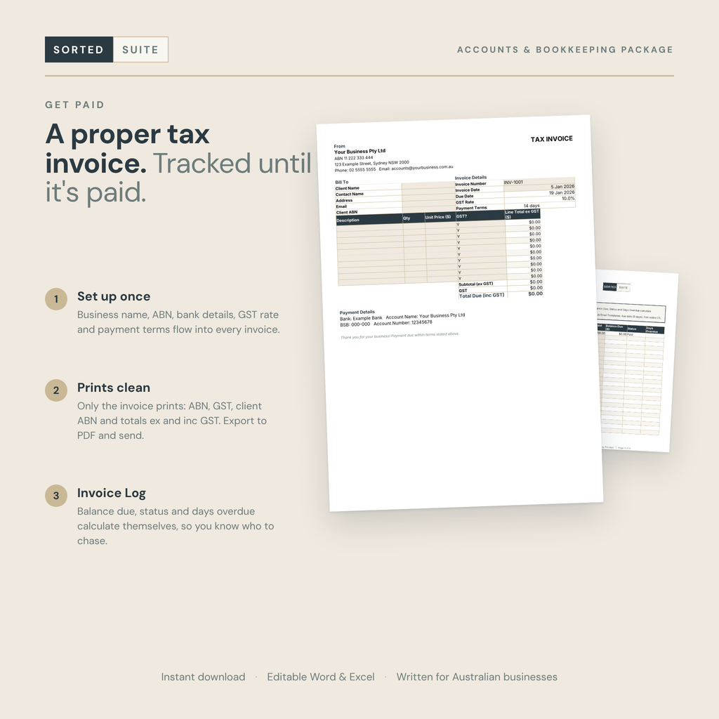 Accounts &amp; Bookkeeping Package
