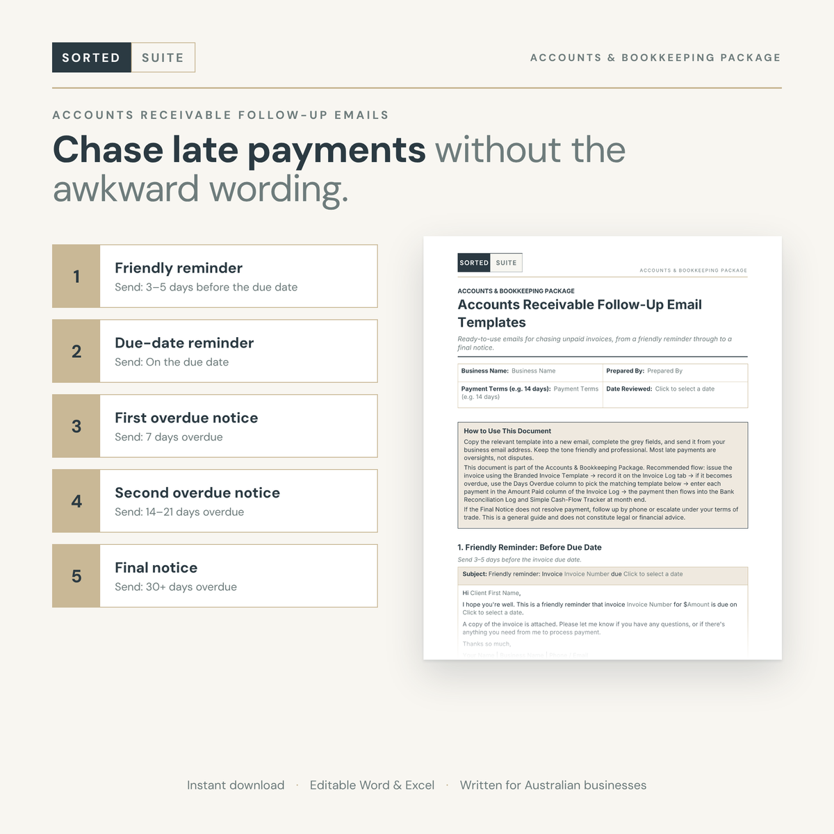 Accounts &amp; Bookkeeping Package