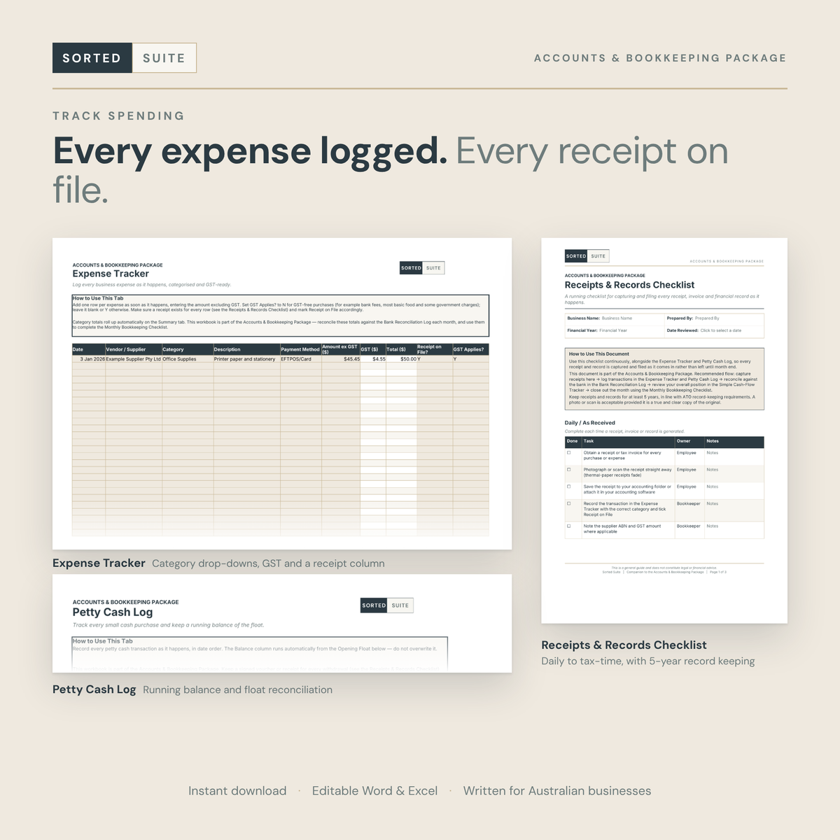 Accounts &amp; Bookkeeping Package