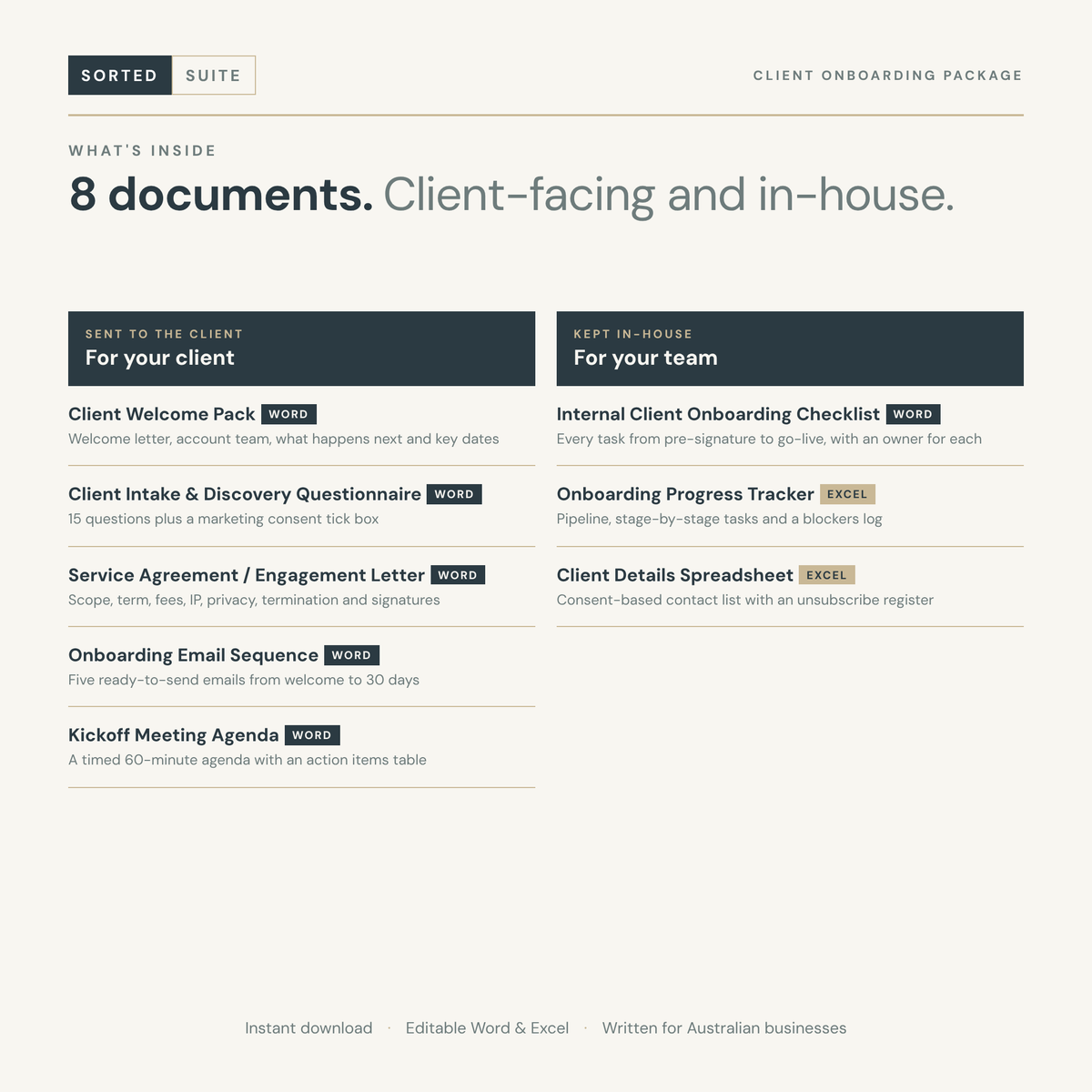 Client Onboarding Package