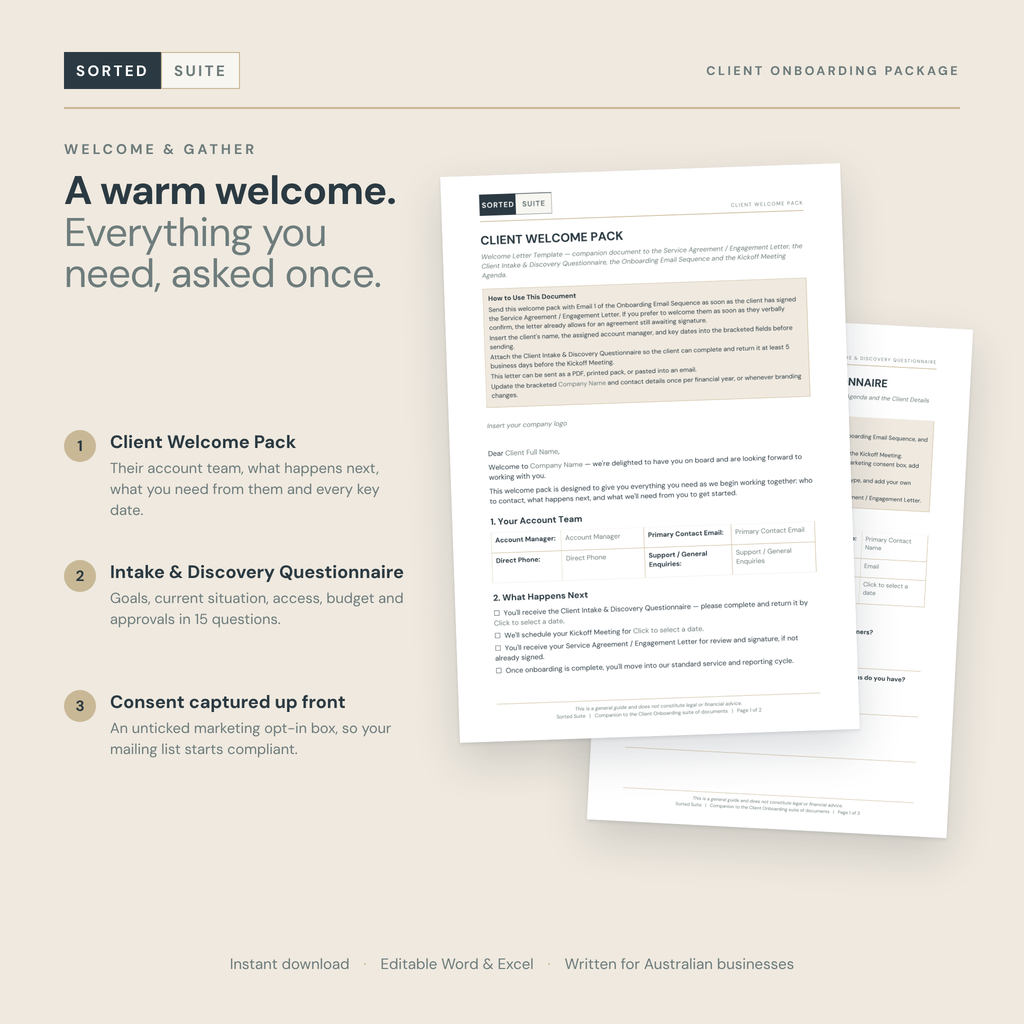 Client Onboarding Package