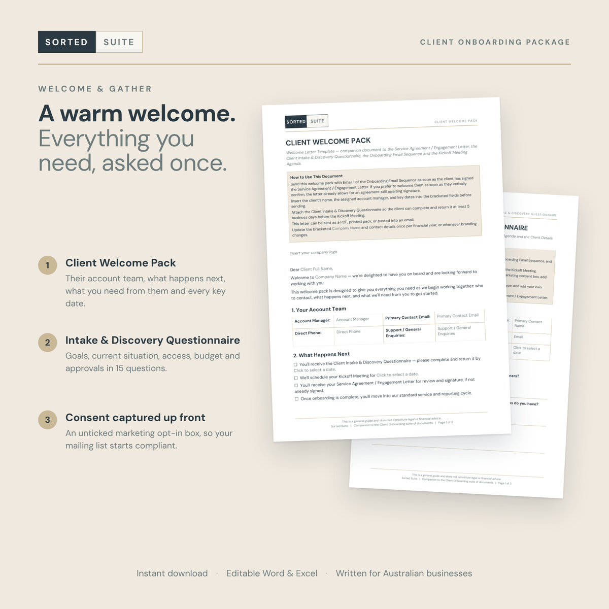 Client Onboarding Package