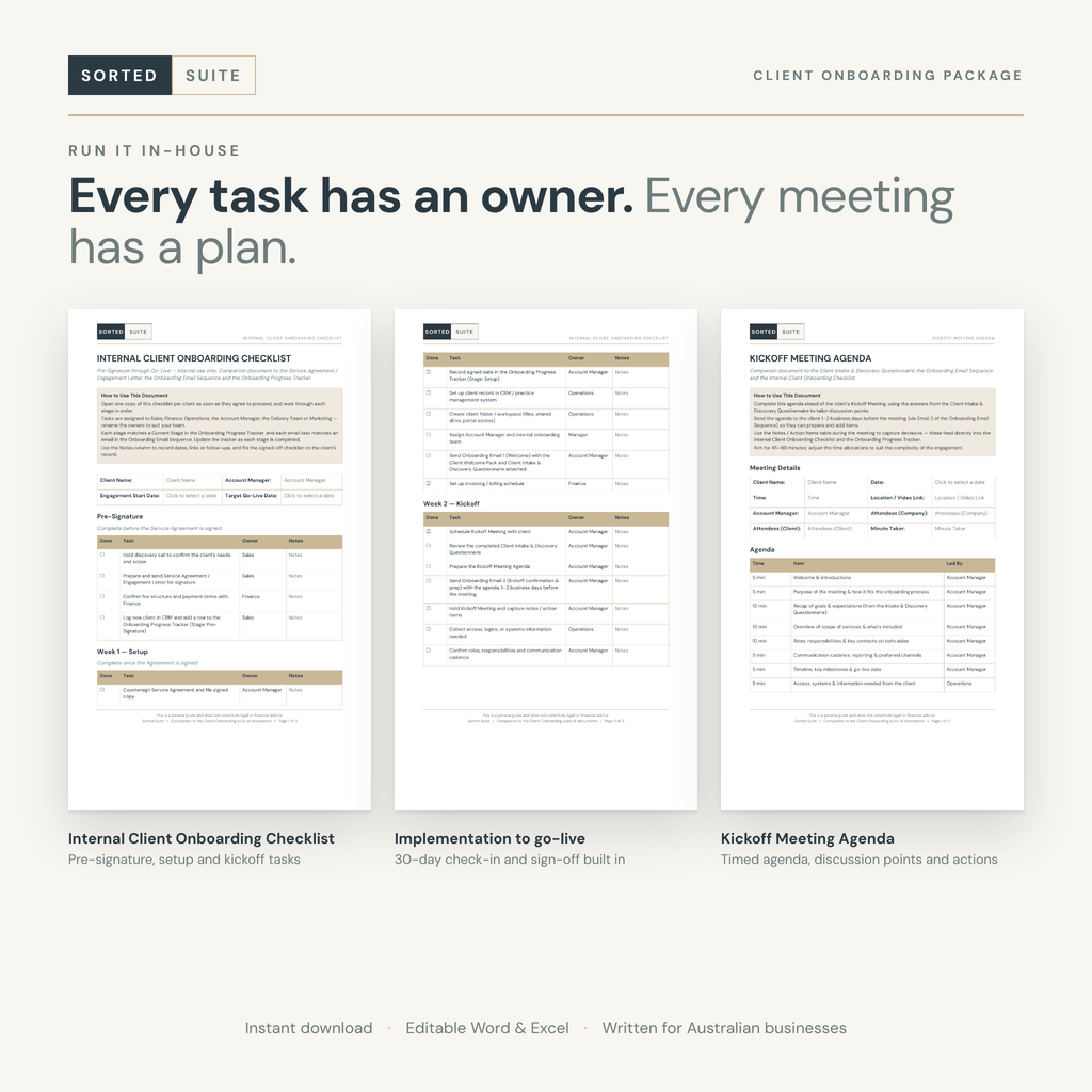Client Onboarding Package