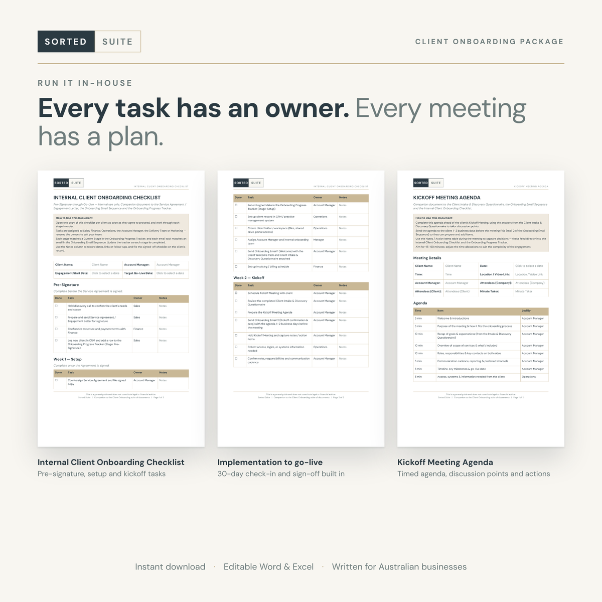 Client Onboarding Package